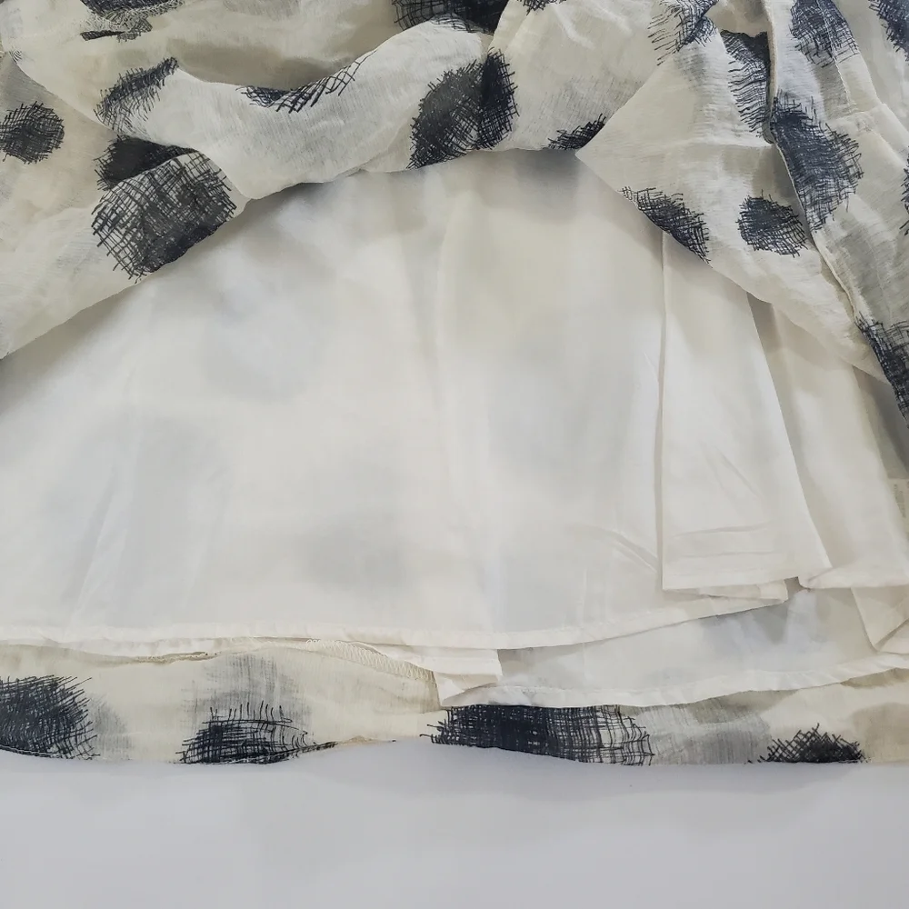 2421 * Betsey Johnson Polka Dot Sleeveless Mini Dress Black Ivory Size 10